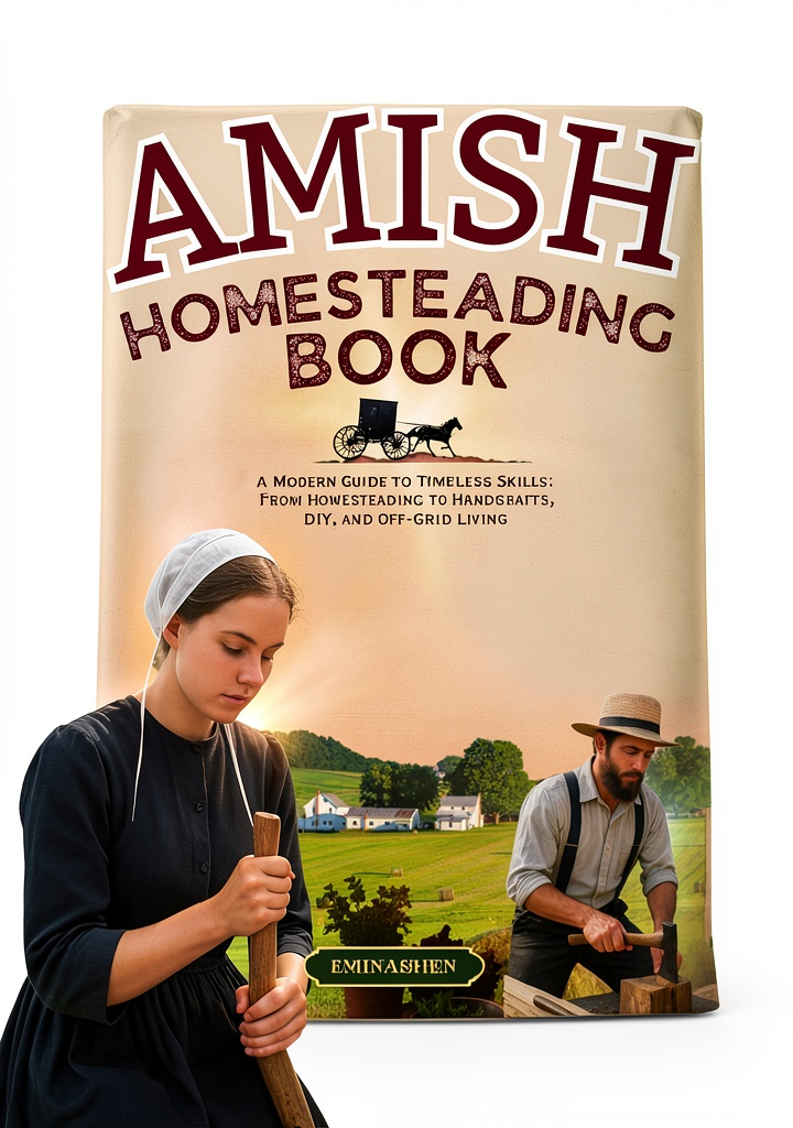 Installing Kindle Amish Cooking Guide by XYZ Press – 182 Page eBook on a wooden kitchen countertop