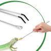 Stainless Steel Reptile Feeding Tong - Lasnten 2-Piece Set with Spoon-3