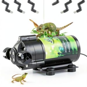 Reptile Mister System, External Timer & 360° Adjustable Nozzle, Humidifier for Reptiles, Amphibians, Rainforest Plants and Aquariums-0
