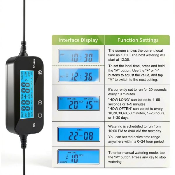 Reptile Mister System, External Timer & 360° Adjustable Nozzle, Humidifier for Reptiles, Amphibians, Rainforest Plants and Aquariums-2