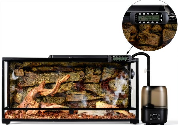 REPTI ZOO 4L Reptile Fogger Mister Tank, Terrariums Digital Tank Timing Humidifier Smart Touch Screen Adjustable Fogger for Reptiles Amphibians Herps-1