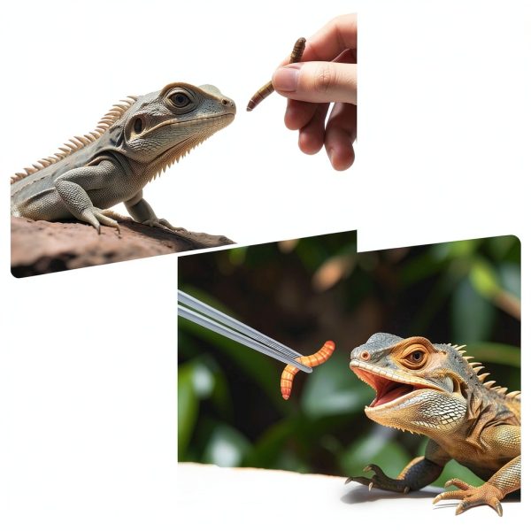 Syn-zer 2PCS Stainless Steel Reptile Feeding Tongs for Snakes Lizards-4