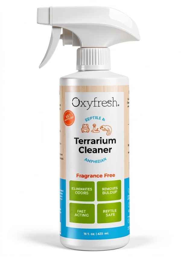 Oxyfresh Premium Terrarium Cleaner – Professional Amphibian and Reptile Terrarium Smell Eliminator – Safe & Quickly Removes Waste & Odors – Streak Free Glass – Bleach Free-0