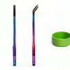 Stainless Steel Reptile Feeding Tongs sonluk 10.62" Colorful Set Bowl-1