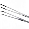 VraySang 10.6 inch Steel Reptile Feeding Tongs Straight Curved Pair-4