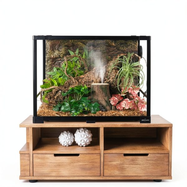 REPTIZOO Reptile Humidifier Fogger, Tree Trunk Humidifier with Top Mist Outlet, 1000ml Detachable Terrarium Humidifier Reptile Misting System Terrarium Decoration-7