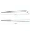 Syn-zer 2PCS Stainless Steel Reptile Feeding Tongs for Snakes Lizards-1