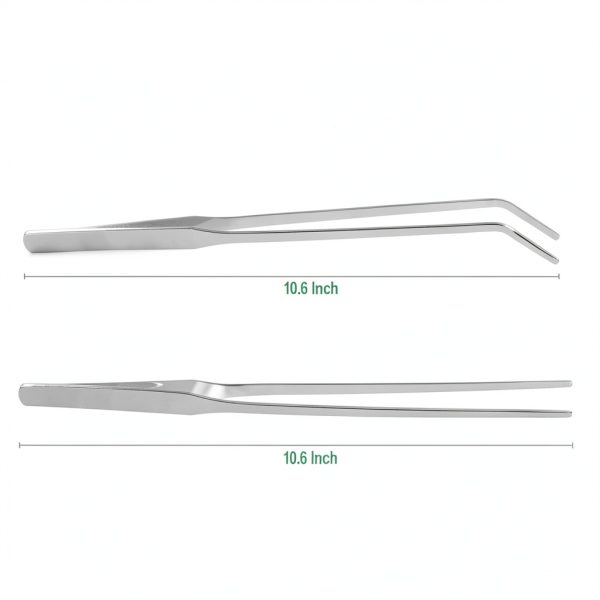 Syn-zer 2PCS Stainless Steel Reptile Feeding Tongs for Snakes Lizards-1