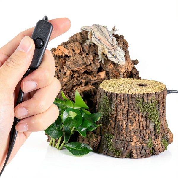 REPTIZOO Reptile Humidifier Fogger, Tree Trunk Humidifier with Top Mist Outlet, 1000ml Detachable Terrarium Humidifier Reptile Misting System Terrarium Decoration-5