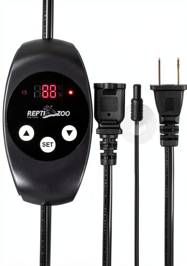 REPTIZOO Dimming Thermostat TC02 for Reptile Heat Lamps, PID-1