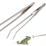 Syn-zer 2PCS Stainless Steel Reptile Feeding Tongs for Snakes Lizards-0