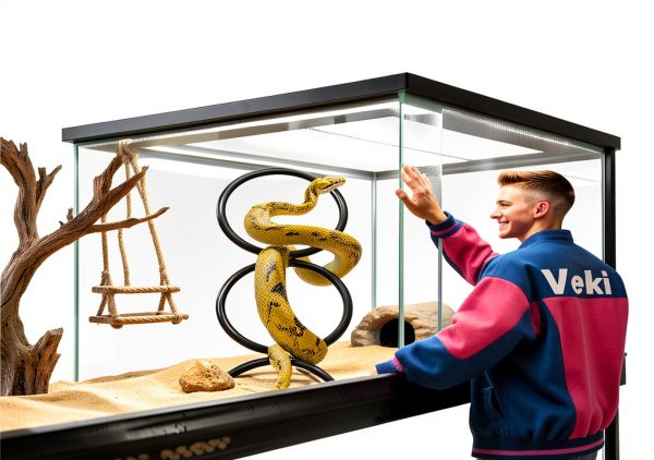 DIY Snake Climbing Accessories horsmiyala 3 Black Terrarium Set 7 Ways-6