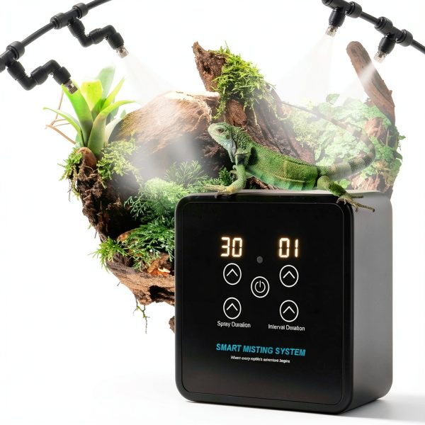 Automatic Reptile Mister Humidifier with Timer,Programmable Terrarium Reptile Mister System for Chameleons, Snakes,Frogs,Turtles & Lizards - Smart Spray Control-0