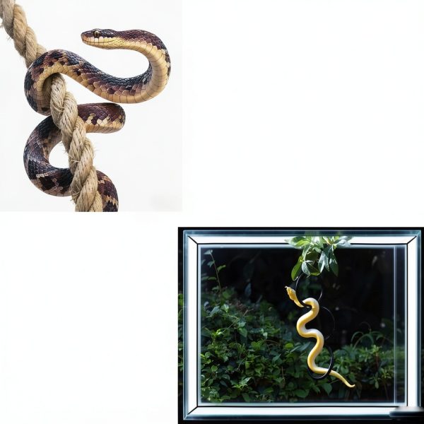 DIY Snake Climbing Accessories horsmiyala 3 Black Terrarium Set 7 Ways-5