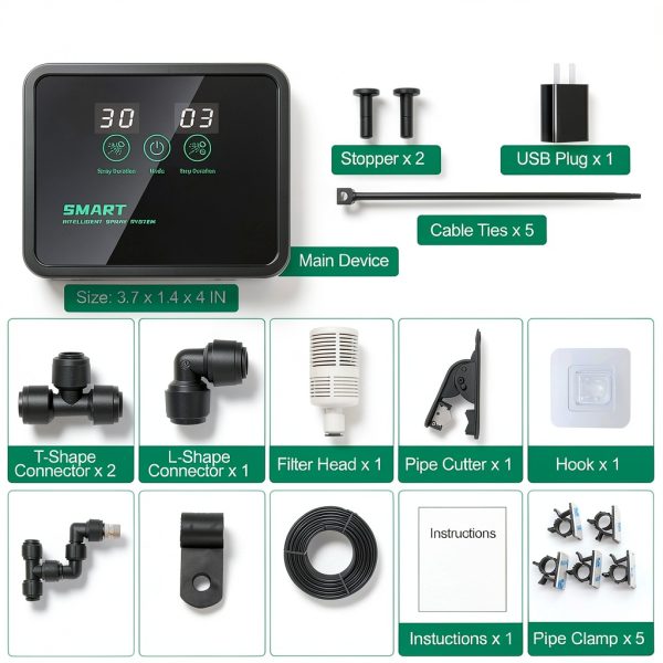 Automatic Reptile Mister for Reptile Tank Smart Reptiles Mister System with Timer 360° Nozzles,Slient Terrarium Misting System Humidifier for Chameleons,Snakes,Frogs Smart Spray Control-5