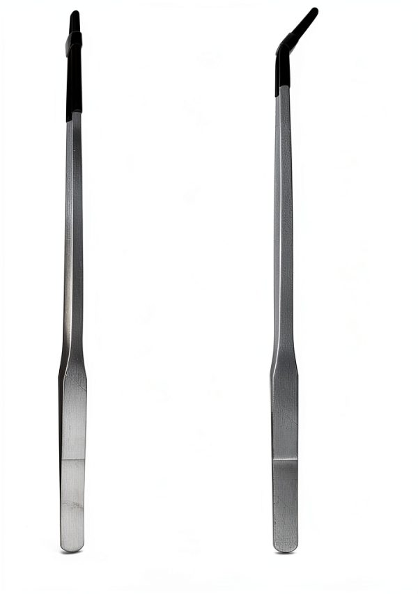 VraySang 10.6 inch Steel Reptile Feeding Tongs Straight Curved Pair-2